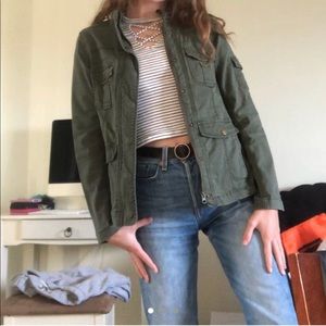 Military Green Cargo Jacket